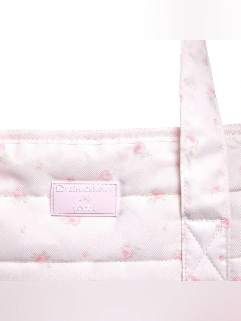 LoveShackFancy Target - Yoobi Blooming Heirloom Ditsy Quilted Tote Ballet Bloom